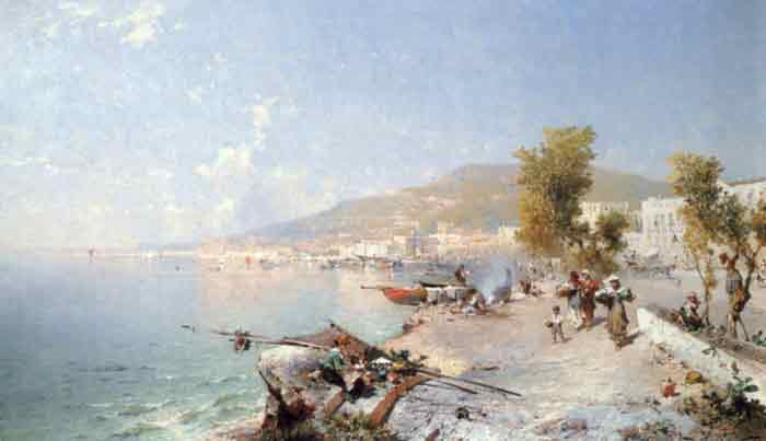 Oil painting for sale:Vietri Sul Mare, Looking Towards Salerno