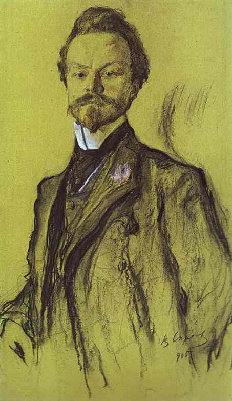 Oil painting:Portrait of the Poet Konstantin Balmont. 1905