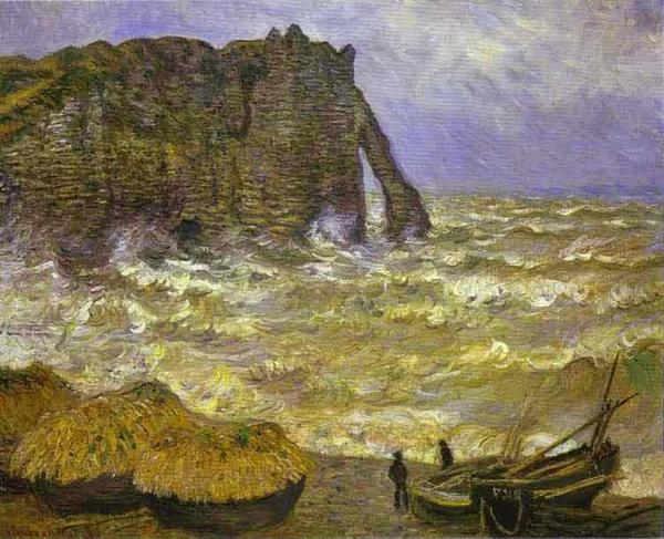 Rough Sea at Etretat 1883.