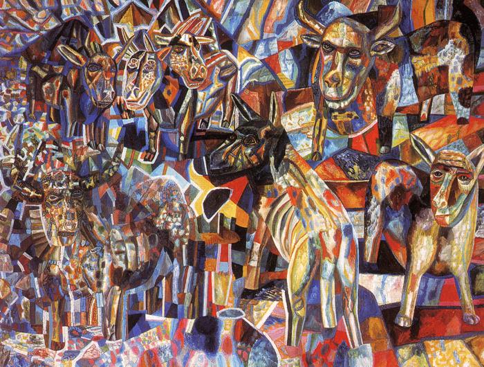 Oil painting:Animals. 1930