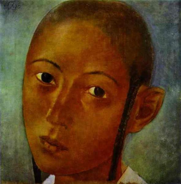 Oil painting:Uzbek Boy. 1921