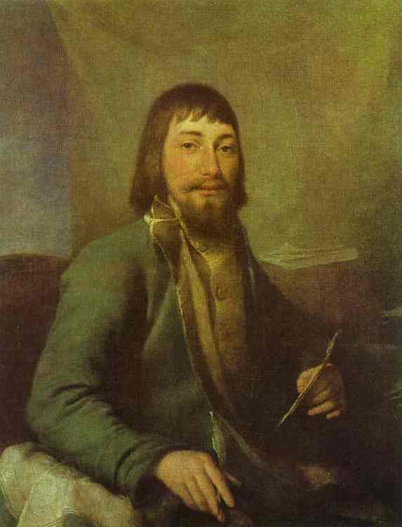 Oil painting:Portrait of I. I. Bilibin. 1800