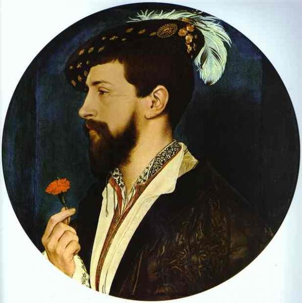 Oil painting:Portrait of Simon George of Quocote. c. 1535