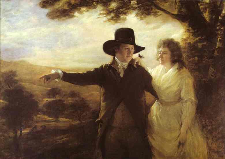 Oil painting:Portrait of Sir John and Lady Clerk of Penicuik. 1792