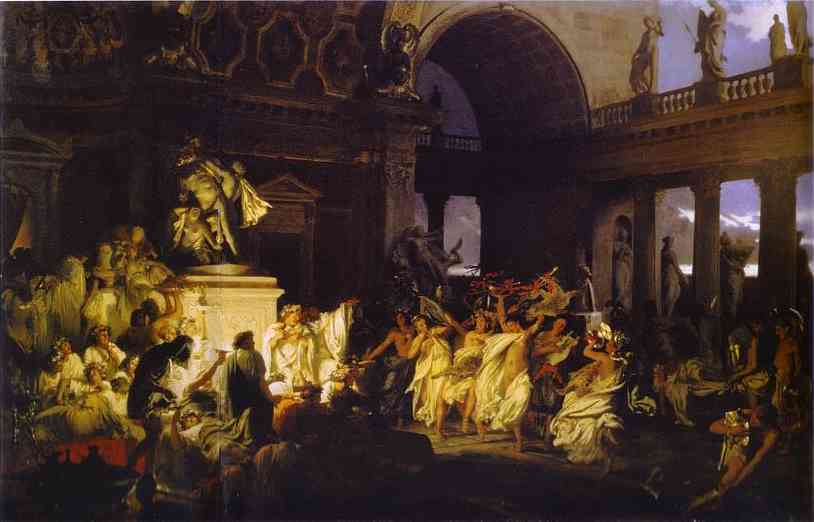 Oil painting:Roman Orgy in the Time of Caesars. 1872
