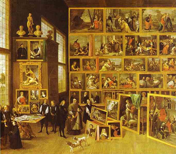 Oil painting:The Art Collection of Archduke Leopold-Wilhelm in Brussels. 1651