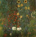 Oil painting:Country Garden with Sunflowers. 1905