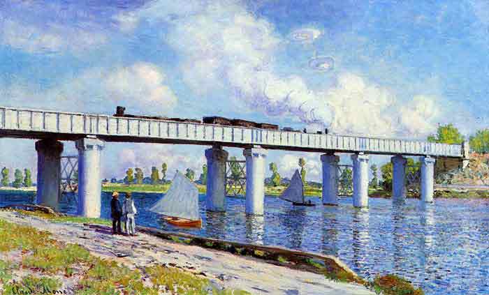 Oil painting for sale:The Railroad Bridge at Argenteuil , 1873
