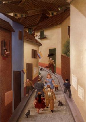 The Street with people come and go