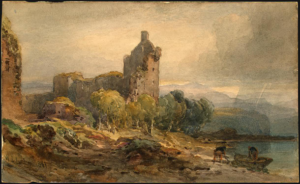 A Ruined Castle on a Lake
