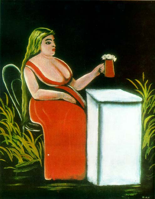 Woman with Beer Mug