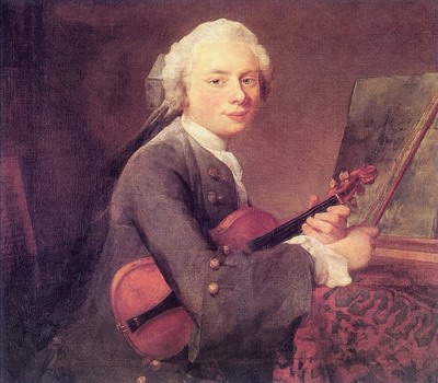Young Man with a Violin, Charles Godefroy