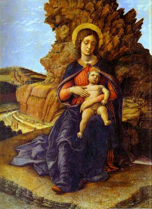 Oil painting:Madonna and Child (Madonna of the Caves).