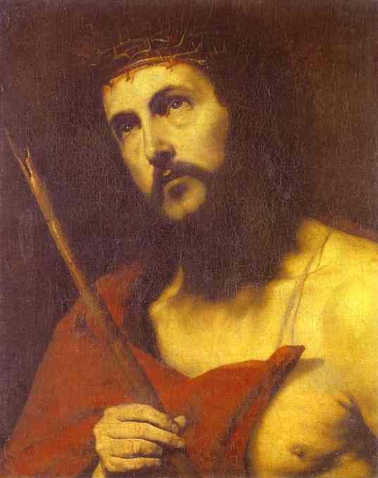 Oil painting:Christ in the Crown of Thorns.