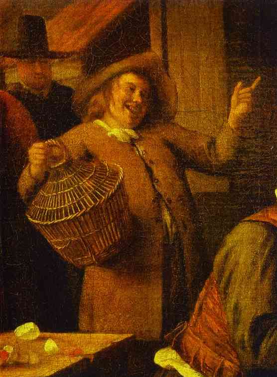 Oil painting:Signing of a Marriage Contract. Detail. c. 1650