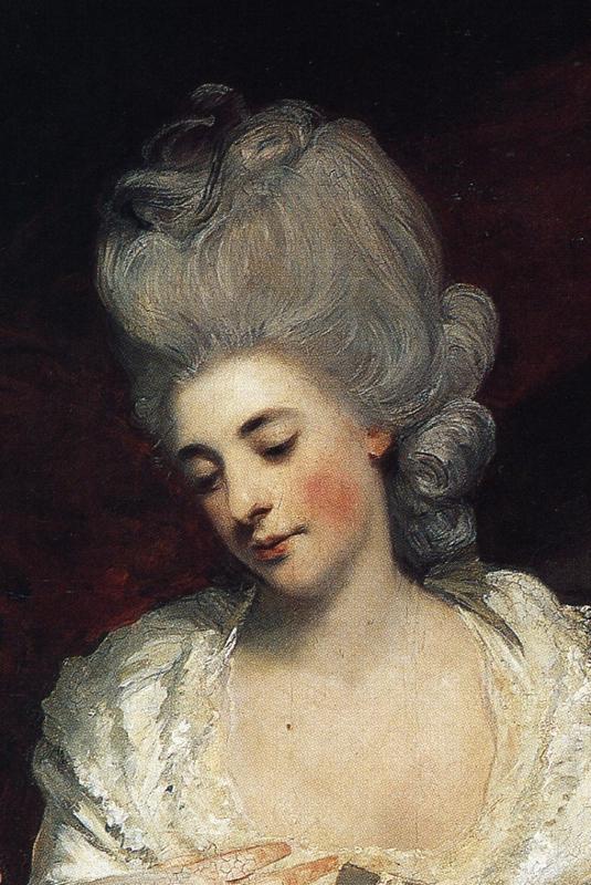 Oil painting:The Ladies Waldegrave. Detail. 1780