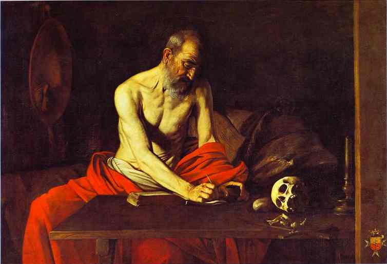 Oil painting:St. Jerome. c.1607