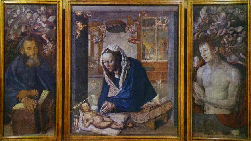 Oil painting:The Dresden Altar. 1496