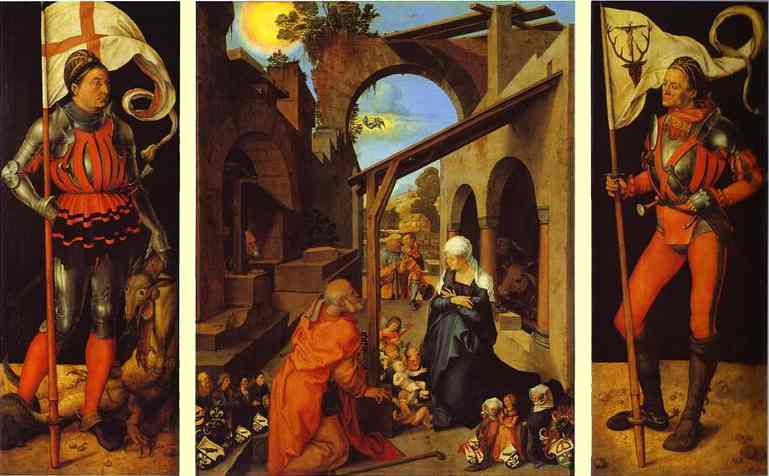 Oil painting:The Paumgartner Altarpiece. c.1498