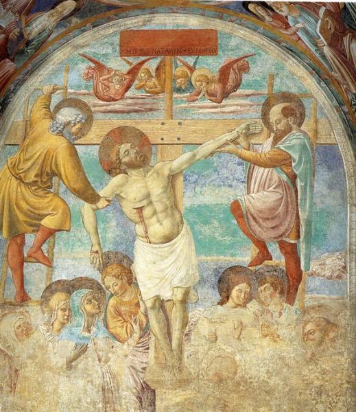 Oil painting:Tabernacle of the Condemned. Detail.1464