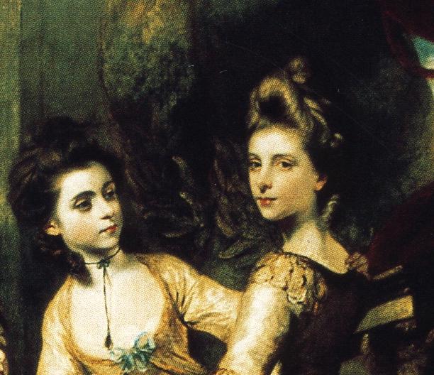 Oil painting:The Marlborough Family. Detail. 1777