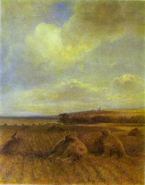 Oil painting:The End of Summer on the Volga River. 1873