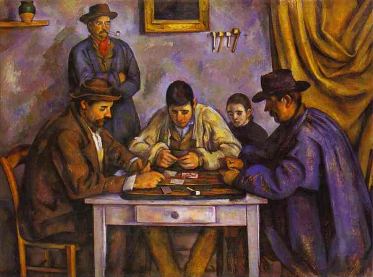 Oil painting:Card Players. 1890
