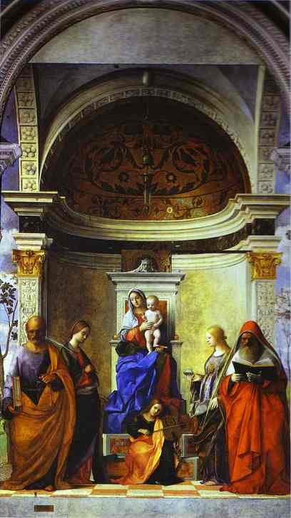 Oil painting:Sacra Conversazione. 1505