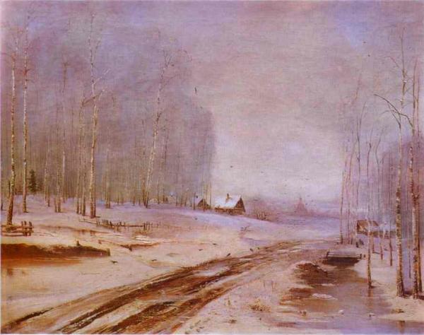 Oil painting:Sea of Mud. 1894