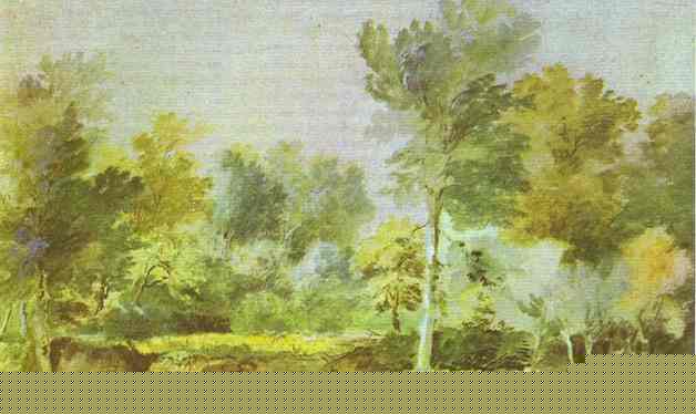 Oil painting:A Meadow, Surrounded by Trees. 1635