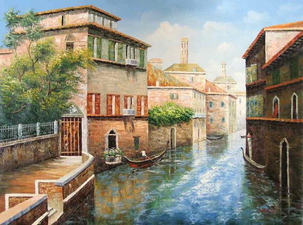 Oil painting for sale:Daybreak in Venice