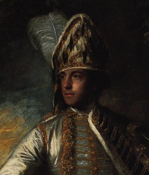 Oil painting:Peter Ludlow. Detail. Oil on canvas. 231 x 147 cm. 1755