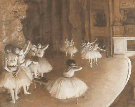 Rehearsal of a Ballet on Stage