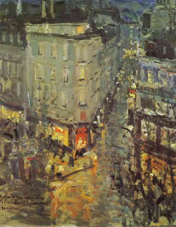Oil painting: Paris. Boulevard des Capucines. 1906
