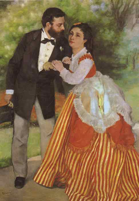 Oil painting for sale:Alfred Sisley and His Wife, 1868