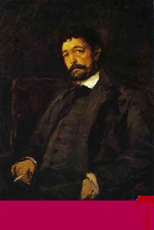 Oil painting: Portrait of Italian Singer Angelo Masini. 1890