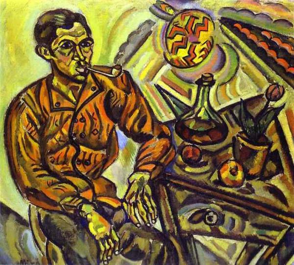 Oil painting:Portrait of V. Nubiola. 1917