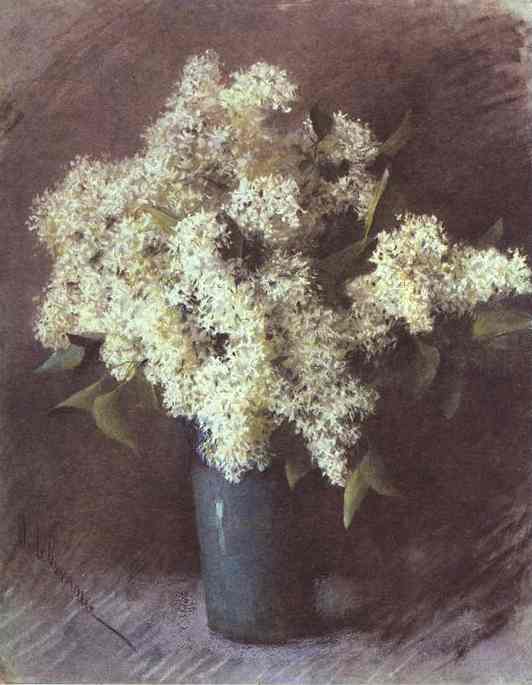 Oil painting:White Lilac. 1895