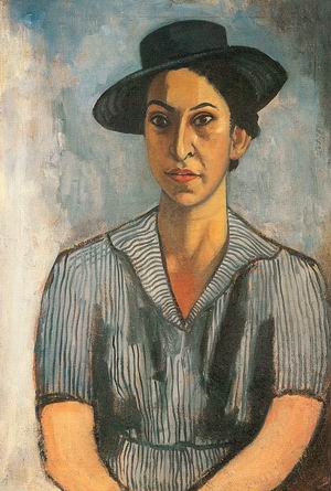 Woman with Blue Hat 1934