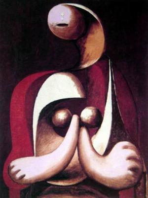 Nude Woman Seated in a Red Armchair