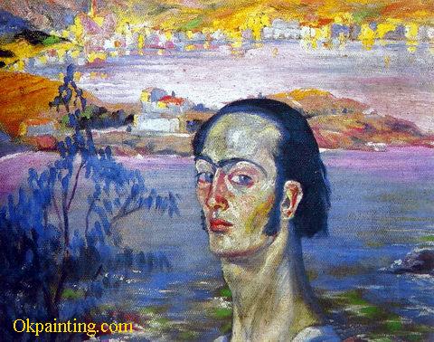 Self Portrait with the Neck of Raphael, 1920-1921