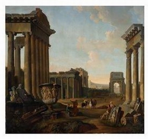 Figures Amidst a Capriccio of Ruins