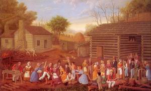 Flax Scutching Bee 1885