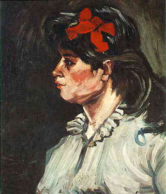 Portrait of a Woman with Red Ribbon