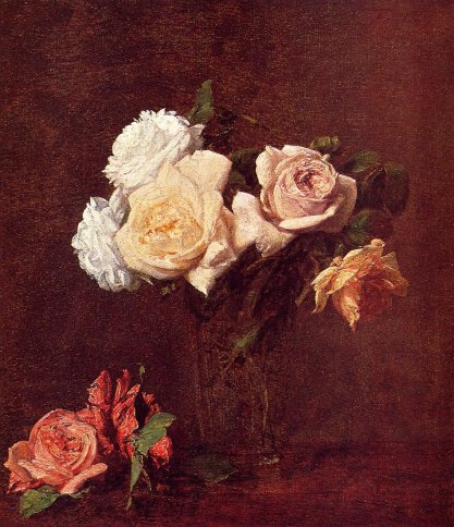 Henri Fantin-Latour - Roses in a Vase 1
