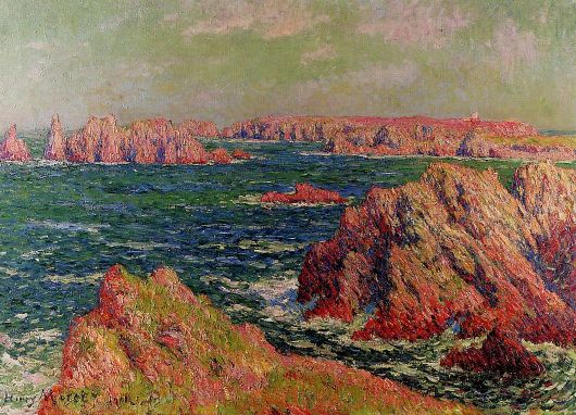 Henri Moret - The Cliffs at Belle Ile