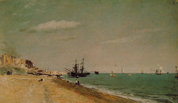 John Constable - Brighton Beach with Colliers