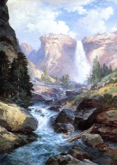 Thomas Moran - Waterfall In Yosemite 2