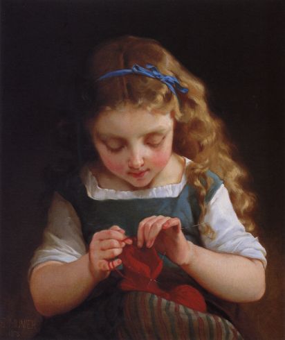 Emile Munier - A Careful Stitch