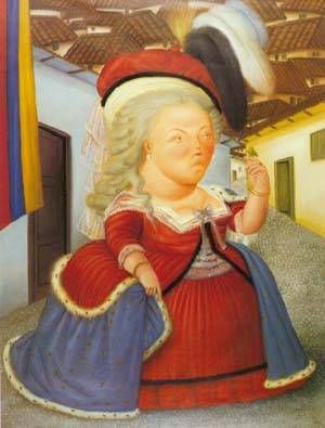 Fernando Botero - Louis Xvi And Marie Antoinette On A Visit To Medellin Colombia